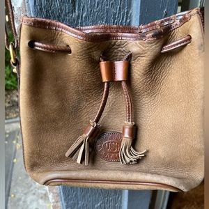 Dooney & Burke vintage drawstring suede bag